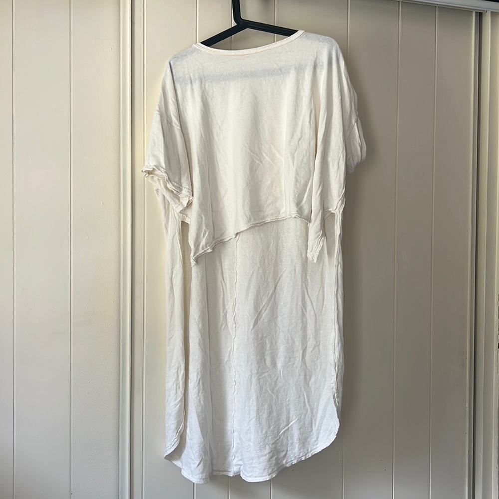 Free People High Low Basic White Tee - image 1